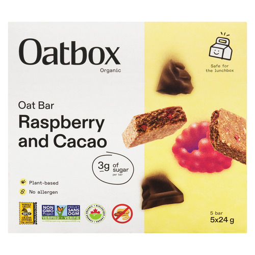 Buy Oatbox Bars Raspberry Cocoa 5 Pack 24 g | IGA