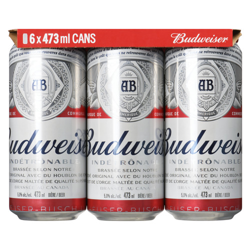 Buy Budweiser Beer 5% Alcohol 6 x 473 ml (cans) | IGA