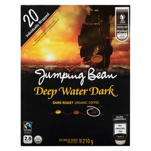 Jumping Bean Coffee Pods Deep Water Dark