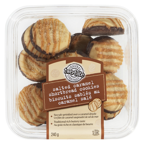 Two Bite Shortbread Cookies Salted Caramel