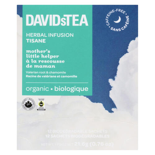 DAVIDsTEA Organic Tea Herbal Infusion Mother's Little Helper