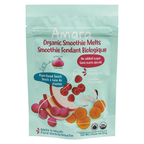 Amara Organic Smoothie Melts Carrot Raspberry
