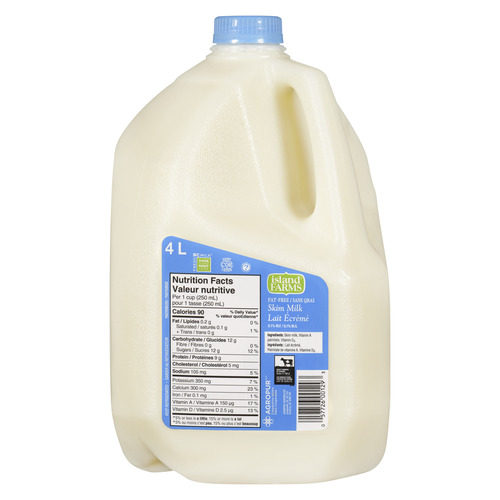 Buy Island Farms 0.1% Skim Milk 4 L | Thrifty Foods