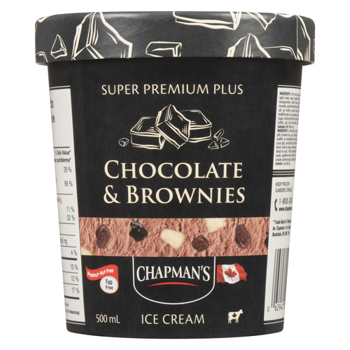 Chapman's Super Premium Plus Ice Cream Chocolate & Brownies 500 ml
