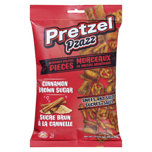 Exclusive Brands Pretzel Pzazz Seasoned Pretzel Pieces Cinnamon Brown Sugar