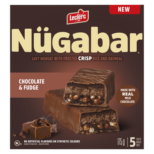 Leclerc Nügabar Granola Bar Chocolate & Fudge 175 g