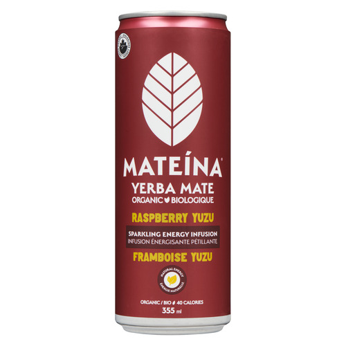 Buy Mateina Organic Yerba Mate Sparkling Energy Drink Raspberry