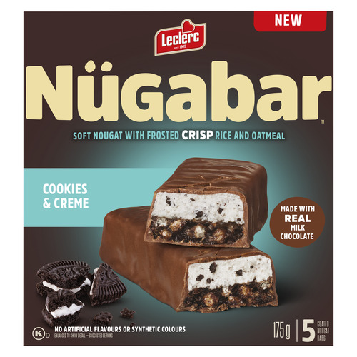 Leclerc Nügabar Granola Bar Cookies & Creme 175 g