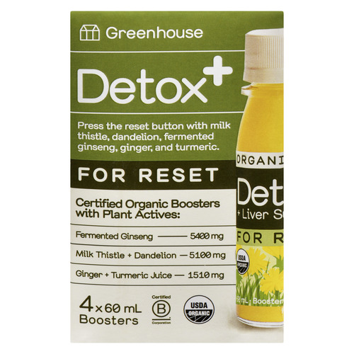 DET o １０bottlesdetoxDETSsss Buy Greenhouse Boosters Detox Juice 4 x 60 ml (bottles) | IGA
