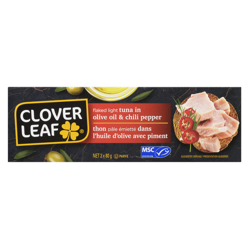 Clover Leaf Flaked Light Tuna Olive Oil & Chili Pepper