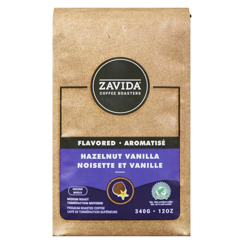 Zavida Ground Coffee Medium Roast Hazelnut Vanilla