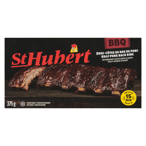 Buy St-Hubert Half Pork Back Ribs BBQ 375 g (frozen) | Sobeys Inc.