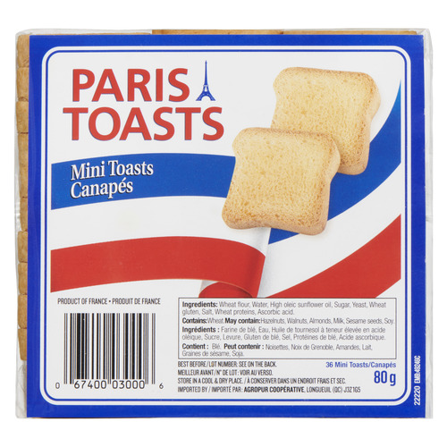 Buy Paris Toasts Mini Toasts 80 g | Thrifty Foods