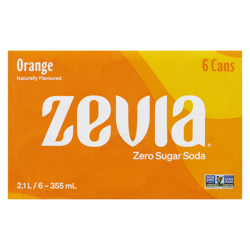 Zevia Zero Soft Drink Soda Orange