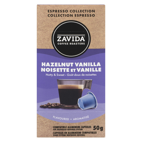 Zavida Coffee Pod Espresso Collection Capsule Hazelnut Vanilla