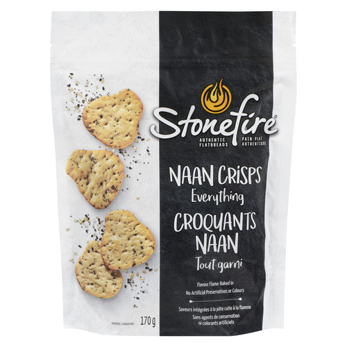 Stonefire Naan Crisps Crackers Everything Flavor