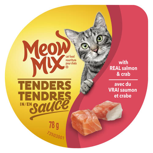 Buy Meow Mix Wet Cat Food Tenders In Sauce With Real Salmon And Crab 78 g |  Thrifty Foods