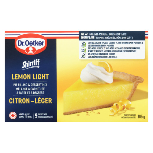Dr. Oetker Shirriff Pie Filling & Dessert Mix Lemon Light