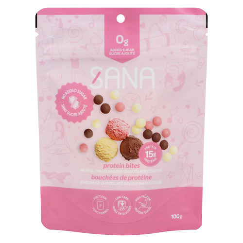 Buy Sana Protein Bites Neapolitan Flavored Chocolate Coating 100 g
