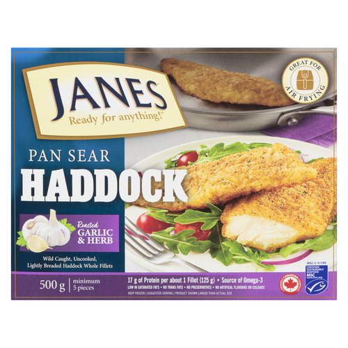 Janes Haddock Lightly Dusted Roasted Garlic & Herb