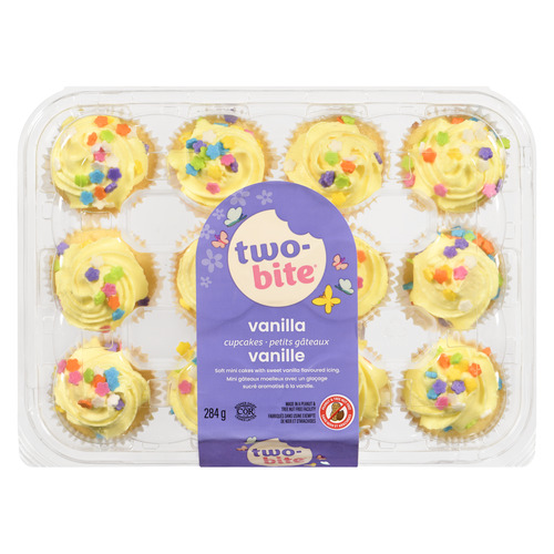 Two-Bite Vanilla Spring Cupcakes