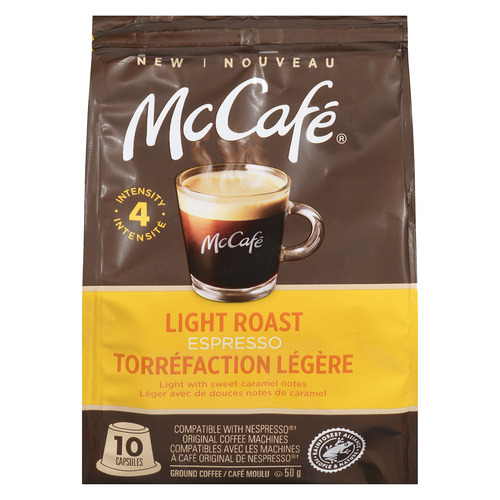 McCafé Coffee Pods Light Roast Espresso Capsules