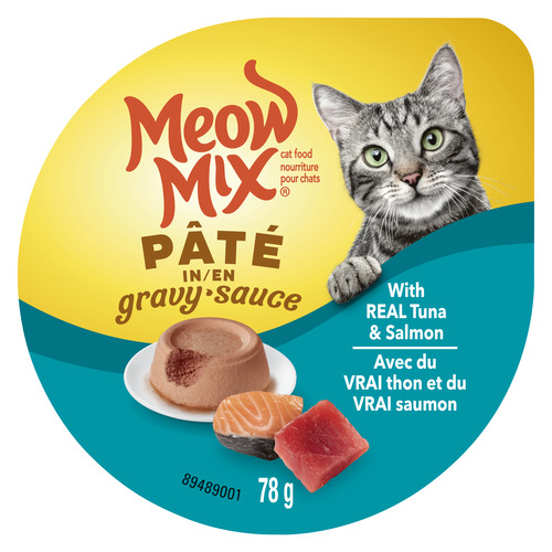 Meow Mix Wet Cat Food Paté In Gravy With Real Tuna & Salmon 78 g