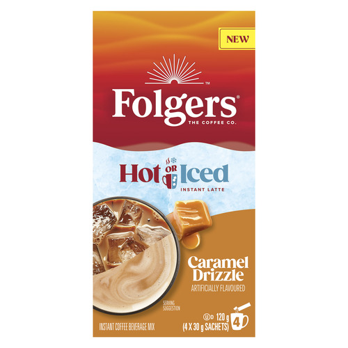 Folgers Instant Latte Caramel Drizzle