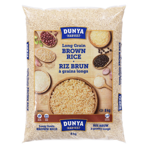 Buy Dunya Harvest Rice Long Grain Brown 8 kg | FreshCo