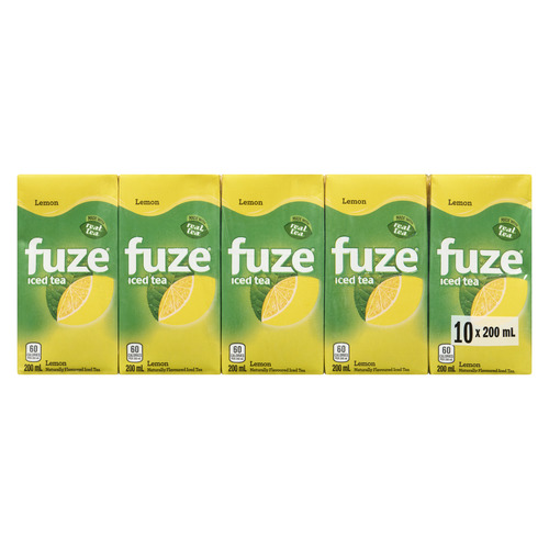 Fuze Naturally Flavoured Iced Tea Lemon 10 x 200 ml