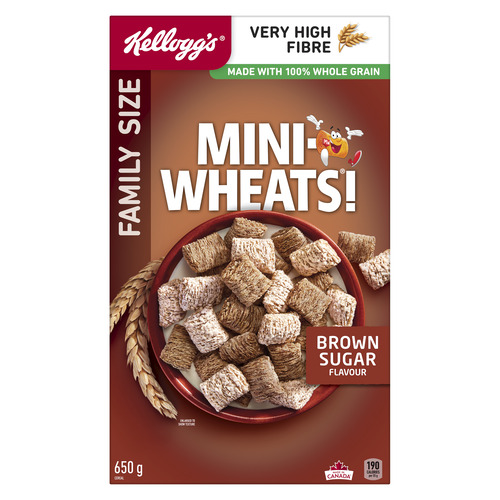 Kellogg's Mini Wheats Cereal Brown Sugar 650 g