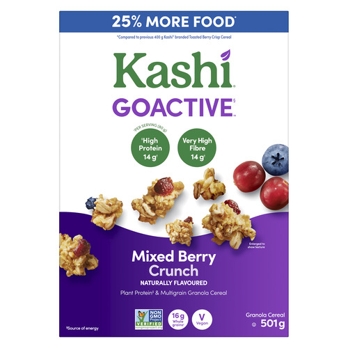 Kashi GoActive Granola Cereal Mixed Berry Crunch 501 g