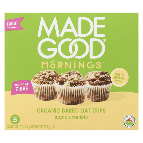 MadeGood Baked Oat Cups – Apple Crumble