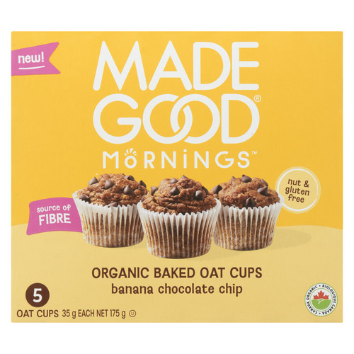 MadeGood Baked Oat Cups – Banana Chocolate Chip