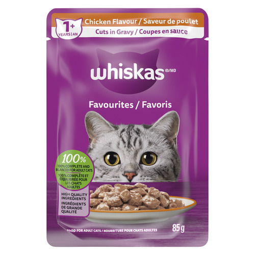 WHISKAS FAVOURITES Morsels in Gelled Gravy Beef Flavour Pouch Adult Wet Cat Food