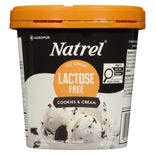 Buy Natrel Lactose-Free Ice Cream Cookies & Cream 473 ml | Thrifty