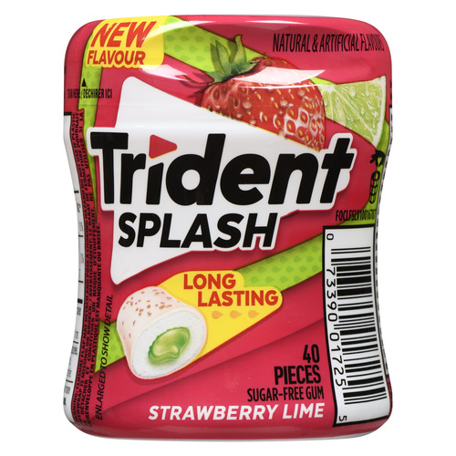 Trident Splash Sugar-Free Gum Strawberry Lime