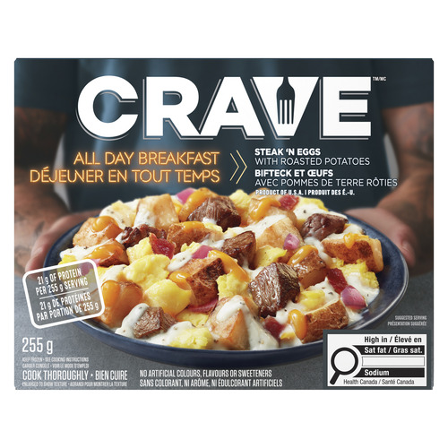 Crave Frozen Steak N' Eggs With Roasted Potatoes