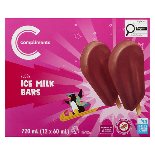 Compliments Ice Milk Bars Fudge