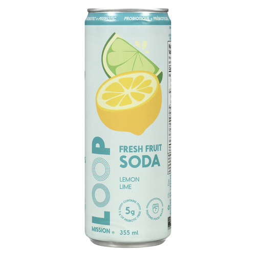 Buy Loop Mission Soda Fresh Fruit Lemon Lime 355 ml (can) | IGA
