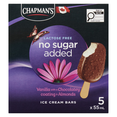 Chapman's Lactose Free Ice Cream Bars Vanilla With Almonds