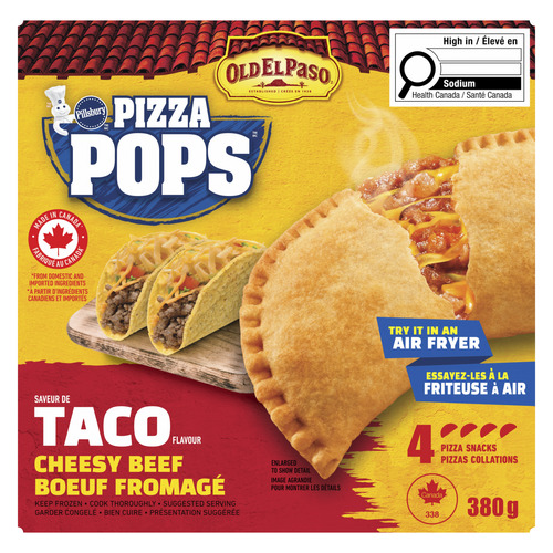 Buy Pillsbury Frozen Pizza Pops Taco Flavour Cheesy Beef 380 g