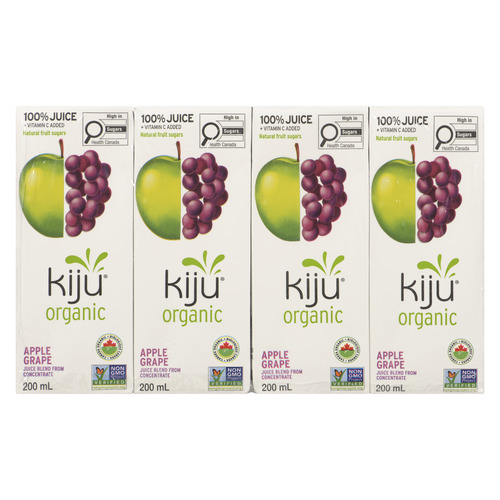 Kiju Organic Apple Grape Fruit Juice Boxes