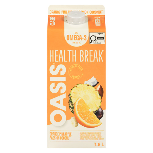 Oasis Health Break Orange Pineapple Passion Coconut Juice