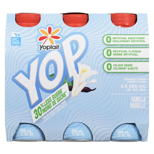 Yoplait Yop Drinkable Vanilla Yogurt