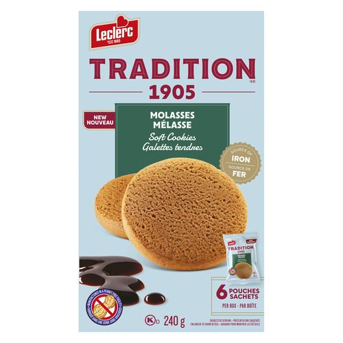 Leclerc Tradition Soft Cookies Molasses 240 g