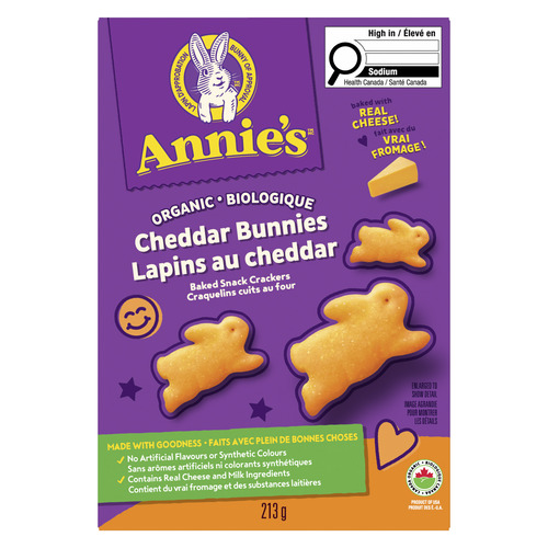 Annie's Organic Baked Snack Crackers Cheddar Bunnies