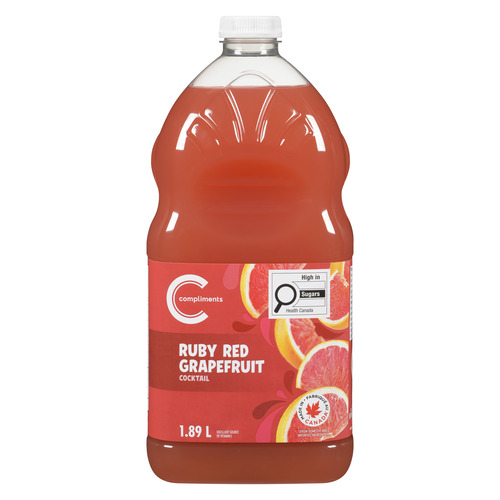 Compliments Cocktail Juice Ruby Red Grapefruit