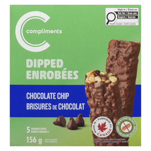Compliments Dipped Granola Bars Chocolate Chip