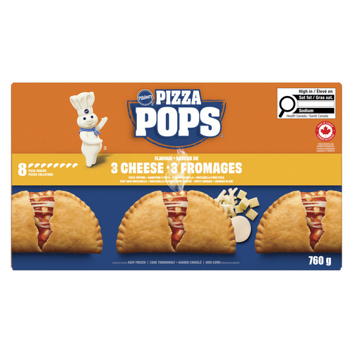 Buy Pillsbury Pizza Pops Frozen Pizza Snacks 3 Cheese Flavour 760